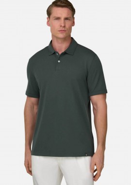 Boggi Milano ανδρική πόλο μπλούζα μονόχρωμη Regular Fit 
