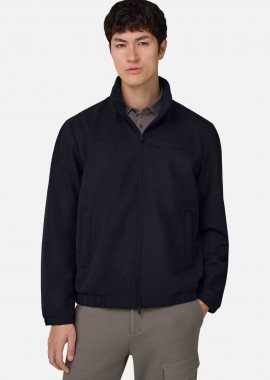 BOGGI MILANO - Boggi Milano ανδρικό bomber jacket μονόχρωμο Regular Fit - BO26P068601 Μπλε Navy