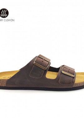 Plakton Ανδρικά Δερμάτινα Σανδάλια Apure 175857 ΚΑΦΕ