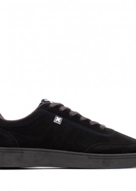 XTI - Xti Ανδρικό Σουετ Casual Sneaker 144618 Vegan ΜΑΥΡΟ