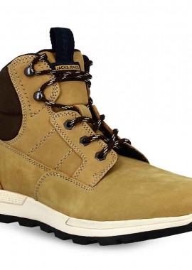 Ανδρικά Δερμάτινα Μποτάκια Jack&Jones 12215534 Honey