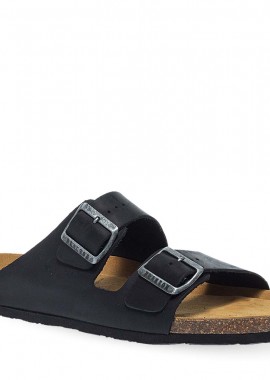 Ανδρικά Δερμάτινα Σανδάλια Plakton 175857 Negro