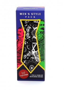 Σετ Ανδρικές Κάλτσες & Γραβάτα Wigglesteps Πολύχρωμες 21TSB04