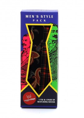 Σετ Ανδρικές Κάλτσες & Γραβάτα Wigglesteps Πολύχρωμες 21TSB06