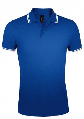 SOLS - Ανδρικό Polo Cotton Πικέ 00577 SOL'S Pasadena Royal/White