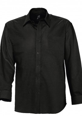 SOLS - Ανδρικό Πουκάμισο Oxford Μακρυμάνικο 16000 Sols Black
