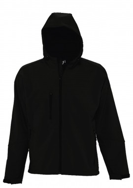 SOLS - Ανδρικό Softshell Μπουφάν με Κουκούλα 46602 SOL'S Replay Black
