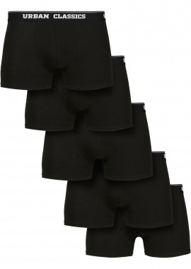 Urban Classics - Ανδρικά Μποξεράκια Σετ 5 Τεμαχίων TB4417 Urban Classics Organic Boxer Shorts Pack Black/Black/Black/Black/Black