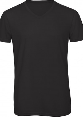 B & C - Ανδρικό T-Shirt V-Neck TM057 B & C Triblend Black