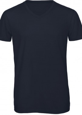 Ανδρικό T-Shirt V-Neck TM057 B & C Triblend Navy