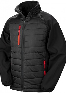Ανδρικό Τζάκετ Padded Softshell R237X Result Black Compass Black/Red
