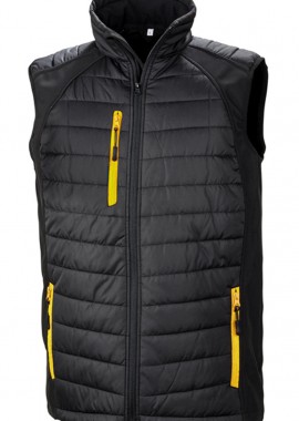 Ανδρικό Αμάνικο Μπουφάν Softshell R238X Result Black/Yellow