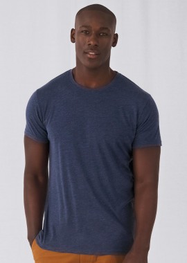 B & C - T-Shirt TM055 B & C Triblend Jersey Heather Navy