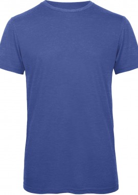 B & C - T-Shirt TM055 B & C Triblend Jersey Heather Royal Blue
