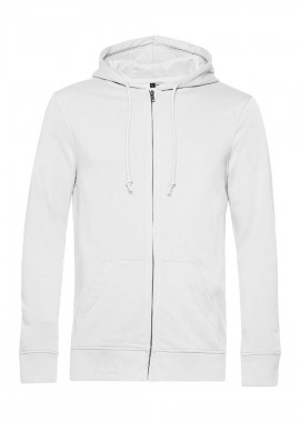Φούτερ με Κουκούλα και Φερμουάρ WU35B B & C Inspire Organic White