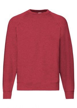 Fruit of the Loom - Φούτερ Classic Raglan 62-216-0 Fruit of the Loom Vintage Heather Red