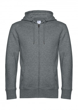 Ζακέτα Φούτερ με Κουκούλα WU03K B & C King Heather Mid Grey
