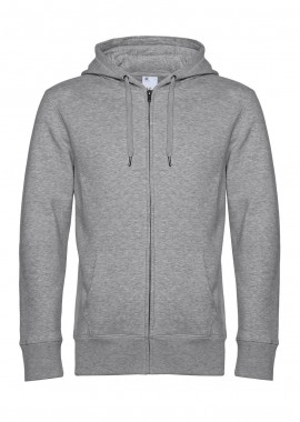 B & C - Ζακέτα Φούτερ με Κουκούλα WU03K B & C King Heather Grey