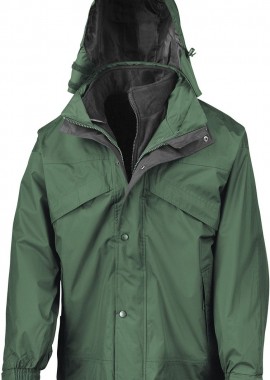 Μπουφάν 3 σε 1 με Fleece R068X Result Black Bottle Green
