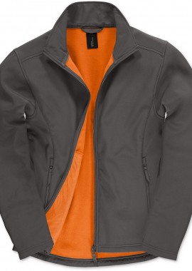 Ανδρικό Μπουφάν Softshell JUI62 B&C ID.701 Dark Grey/Neon Orange