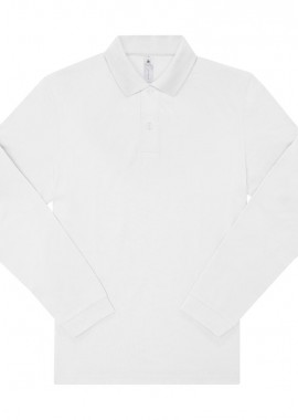 B & C - Μπλούζα Polo Μακρυμάνικη PU425 B & C My Polo 180 LSL Ανδρική White