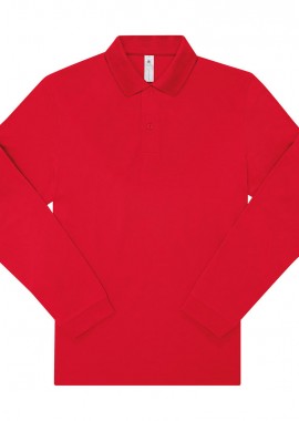 B & C - Μπλούζα Polo Μακρυμάνικη PU425 B & C My Polo 180 LSL Ανδρική Red
