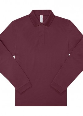 B & C - Μπλούζα Polo Μακρυμάνικη PU425 B & C My Polo 180 LSL Ανδρική Burgundy