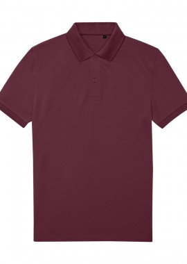 B & C - Ανδρική Μπλούζα Polo PU428 B & C White Burgundy