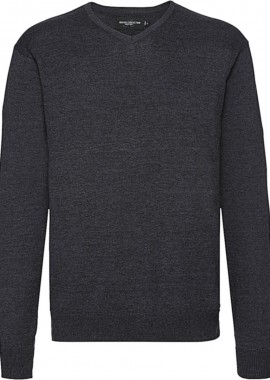 Πουλόβερ V-Neck R-710M-0 Russell Charcoal Marl