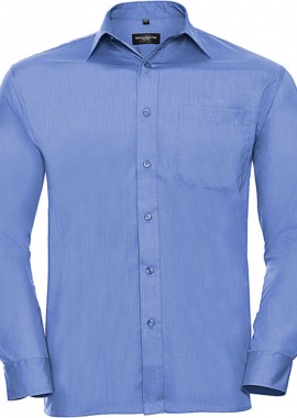 Ανδρικό Μακρυμάνικο Πουκάμισο R-934M-0 Russell Poplin Easy Care Corporate Blue