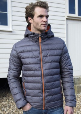 Result - Μπουφάν με Κουκούλα Snow Bird R194M Result Grey/Orange