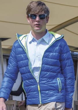 Μπουφάν με Κουκούλα Snow Bird R194M Result Ocean Blue/Lime Punch