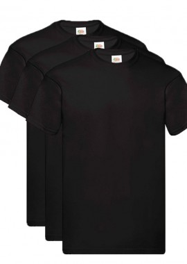 Fruit of the Loom - Μαύρα Σετ 3 Pack T-Shirt Original Loose fit Fruit of the Loom 61-082-0