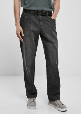 Urban Classics - Ανδρικό παντελόνι Loose Fit Jeans Urban Classics TB3078 real Black washed