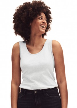 Αμάνικο T-Shirt 61-098-0 Fruit of the Loom Unisex White