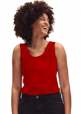 Αμάνικο T-Shirt 61-098-0 Fruit of the Loom Unisex Red
