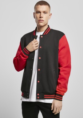 BYB - Ζακέτα Φούτερ College BY015 Build Your Brand Black/Red Blk/Red