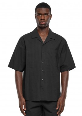 Urban Classics - Relaxed Seersucker Κοντομάνικο Πουκάμισο Urban Classics TB6409-00007 black