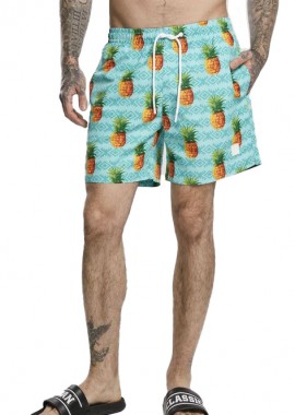 Μαγιό TB2679 Urban Classics PatternSwim Black/White Pineapple Aop