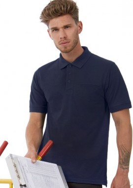 B & C - Ανδρική Μπλούζα Polo Workwear PUC11 B & C με Τσέπη Navy