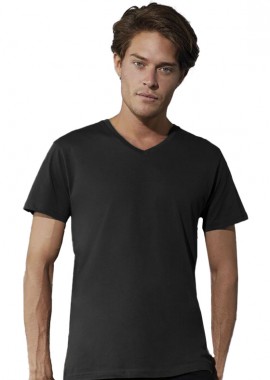 B & C - Ανδρικό T-Shirt V-Neck TM044 B & C Organic Inspire Black