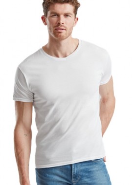 Ανδρικό T-Shirt V-Neck 61-442-0 Fruit of the Loom Iconic 150 Slim Fit White