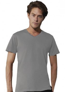 B & C - Ανδρικό T-Shirt V-Neck TM044 B & C Organic Inspire Light Grey