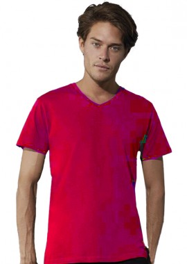 B & C - Ανδρικό T-Shirt V-Neck TM044 B & C Organic Inspire Red