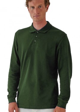 B & C - Ανδρική Μπλούζα Polo Μακρυμάνικη ID.001 LSL B & C PUI12 Bottle Green