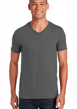 Gildan - Ανδρικό T-Shirt Softstyle 64V00 Gildan V-Neck Charcoal