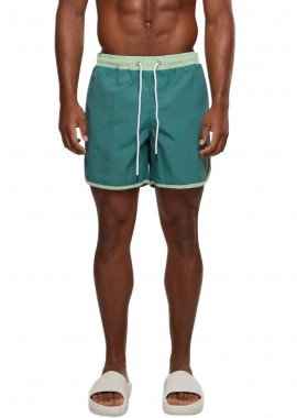 Ανδρικό Μαγιό Retro Swimshorts TB2050 Urban Classics Paleleaf/Vintagregreen