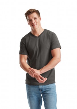 Fruit of the Loom - T-Shirt V-Neck 61-066-0 Fruit of the Loom Valueweight Light Graphite