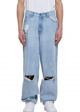Urban Classics - Παντελόνι Jeans Heavy Ounce Knee Cut Baggy Fit TB6682 Urban Classics new light blue washed