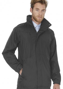 B & C - Ανδρικό Μπουφάν 3 σε 1 JU873 B&C Dark Grey